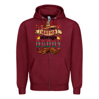 Burgundy nacho average daddy Zipper Hoodie - HRA Design Shop