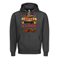 Charcoal Heather nacho average daddy Zipper Hoodie - HRA Design Shop