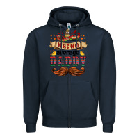 Navy nacho average daddy Zipper Hoodie - HRA Design Shop