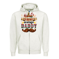 Oatmeal Heather nacho average daddy Zipper Hoodie - HRA Design Shop