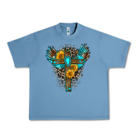Pebble Blue gemstone cross Urban Heavy Tee - Zillion Design Studio
