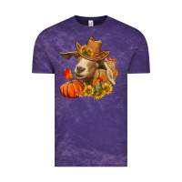 Cloud Purple Fall Goat Vintage Tee - RanaPortraitStore