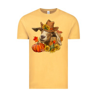 Vintage Mustard Fall Goat Vintage Tee - RanaPortraitStore