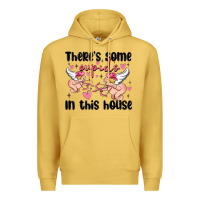 Antique Gold there's some cupid's in this house Premium Hoodie - MaliasSmallBusiness