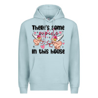 Blue Mist there's some cupid's in this house Premium Hoodie - MaliasSmallBusiness