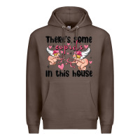 Coffee there's some cupid's in this house Premium Hoodie - MaliasSmallBusiness