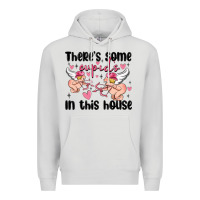 Dove Grey there's some cupid's in this house Premium Hoodie - MaliasSmallBusiness