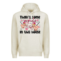 Oatmeal Heather there's some cupid's in this house Premium Hoodie - MaliasSmallBusiness