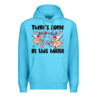 Ocean Blue there's some cupid's in this house Premium Hoodie - MaliasSmallBusiness