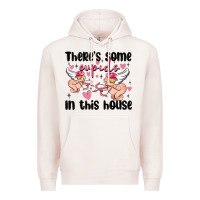 Pale Pink there's some cupid's in this house Premium Hoodie - MaliasSmallBusiness