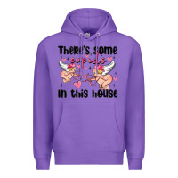 Purple there's some cupid's in this house Premium Hoodie - MaliasSmallBusiness