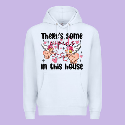 There's Some Cupid's In This House Premium Hoodie Designed By Maliassmallbusiness