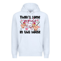 White there's some cupid's in this house Premium Hoodie - MaliasSmallBusiness