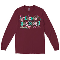 Burgundy teacher assistant Long Sleeve Tee - AdoDesignShop