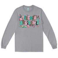Heather Grey teacher assistant Long Sleeve Tee - AdoDesignShop