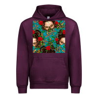 Mauve Wine Messy Bun Mom And Cross With Leopard Patterns Urban Hoodie - BundleAndBundleShop