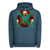 Pigment Midnight Navy Messy Bun Mom And Cross With Leopard Patterns Urban Hoodie - BundleAndBundleShop