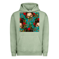 Pigment Oil Green Messy Bun Mom And Cross With Leopard Patterns Urban Hoodie - BundleAndBundleShop