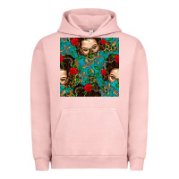 Pigment Salmon Messy Bun Mom And Cross With Leopard Patterns Urban Hoodie - BundleAndBundleShop