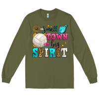Army Green small town big spirit volleyball Long Sleeve Tee - Zillion Design Studio