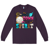 Plum small town big spirit volleyball Long Sleeve Tee - Zillion Design Studio