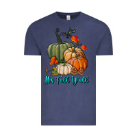 Vintage Denim Happy Fall Y'all Pumpkins Vintage Tee - RanaPortraitStore