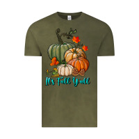 Vintage Olive Happy Fall Y'all Pumpkins Vintage Tee - RanaPortraitStore