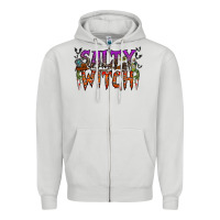 Dove Grey salty witch Zipper Hoodie - RacoonDesign