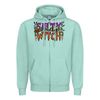 Salty Witch Zipper Hoodie | Teevron
