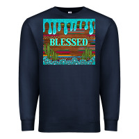 Navy blessed annd cactus with gemstone tumbler Premium Sweatshirt - Artiststas