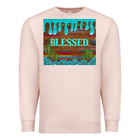 Pale Pink blessed annd cactus with gemstone tumbler Premium Sweatshirt - Artiststas