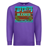 Purple blessed annd cactus with gemstone tumbler Premium Sweatshirt - Artiststas