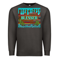 Smoke blessed annd cactus with gemstone tumbler Premium Sweatshirt - Artiststas