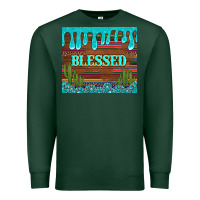 Sports Green blessed annd cactus with gemstone tumbler Premium Sweatshirt - Artiststas