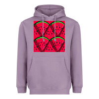 Lavender Watermelon Slices Seamless Pattern Heavyweight Hoodie - BundleAndBundleShop