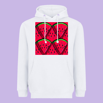 Watermelon Slices Seamless Pattern Heavyweight Hoodie Designed By Bundleandbundleshop