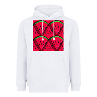 White Watermelon Slices Seamless Pattern Heavyweight Hoodie - BundleAndBundleShop