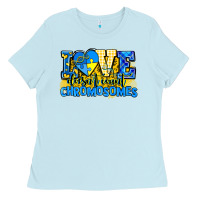 Baby Blue love doesn't count chromosomes Ladies Tee - AdoDesignShop