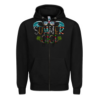 Black summer gigi Zipper Hoodie - CowhideDigitalArt