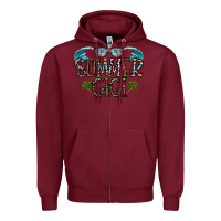 Burgundy summer gigi Zipper Hoodie - CowhideDigitalArt