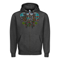 Charcoal Heather summer gigi Zipper Hoodie - CowhideDigitalArt