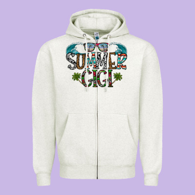 Summer Gigi Zipper Hoodie Designed By Cowhidedigitalart