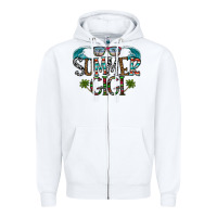 White summer gigi Zipper Hoodie - CowhideDigitalArt