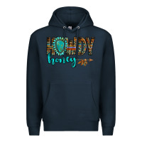 Navy western howdy honey arrow gemstone Premium Hoodie - NancyCooperArtShop