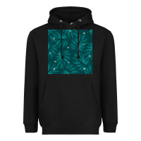 Black Tropical  Leaves Seamless Pattern Heavyweight Hoodie - BundleAndBundleShop