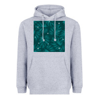 Heather Grey Tropical  Leaves Seamless Pattern Heavyweight Hoodie - BundleAndBundleShop