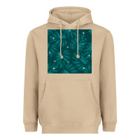 Mushroom Tropical  Leaves Seamless Pattern Heavyweight Hoodie - BundleAndBundleShop