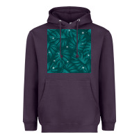 Plum Tropical  Leaves Seamless Pattern Heavyweight Hoodie - BundleAndBundleShop