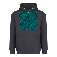 Smoke Tropical  Leaves Seamless Pattern Heavyweight Hoodie - BundleAndBundleShop