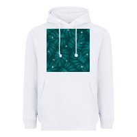White Tropical  Leaves Seamless Pattern Heavyweight Hoodie - BundleAndBundleShop